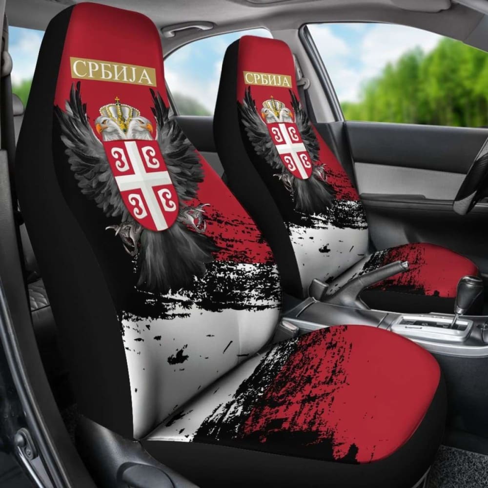 Serbia Car Seat Covers - Serbian Eagle Tattoo