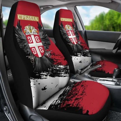 Serbia Car Seat Covers - Serbian Eagle Tattoo