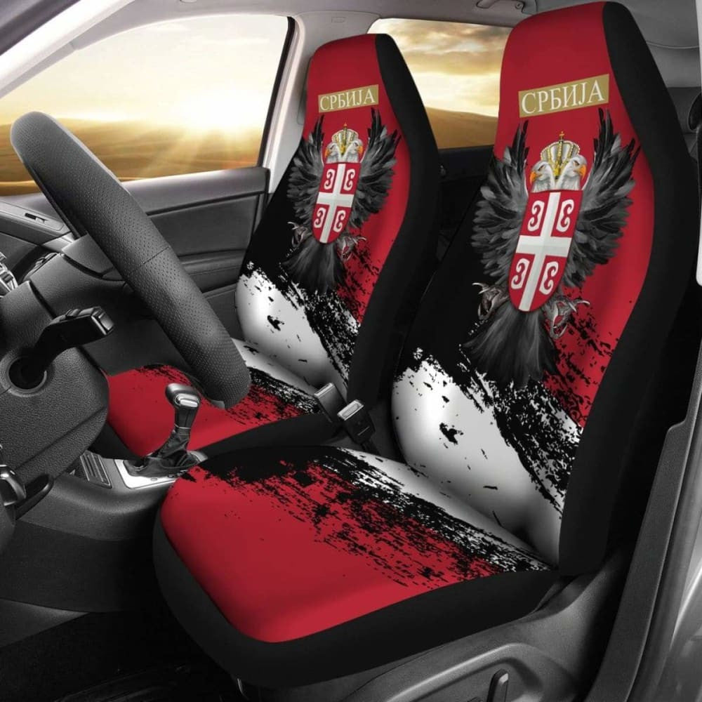 Serbia Car Seat Covers - Serbian Eagle Tattoo
