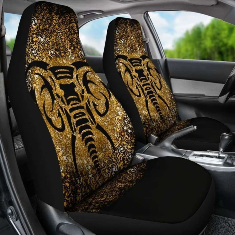 Elephant Zen Gold Car Seat Covers