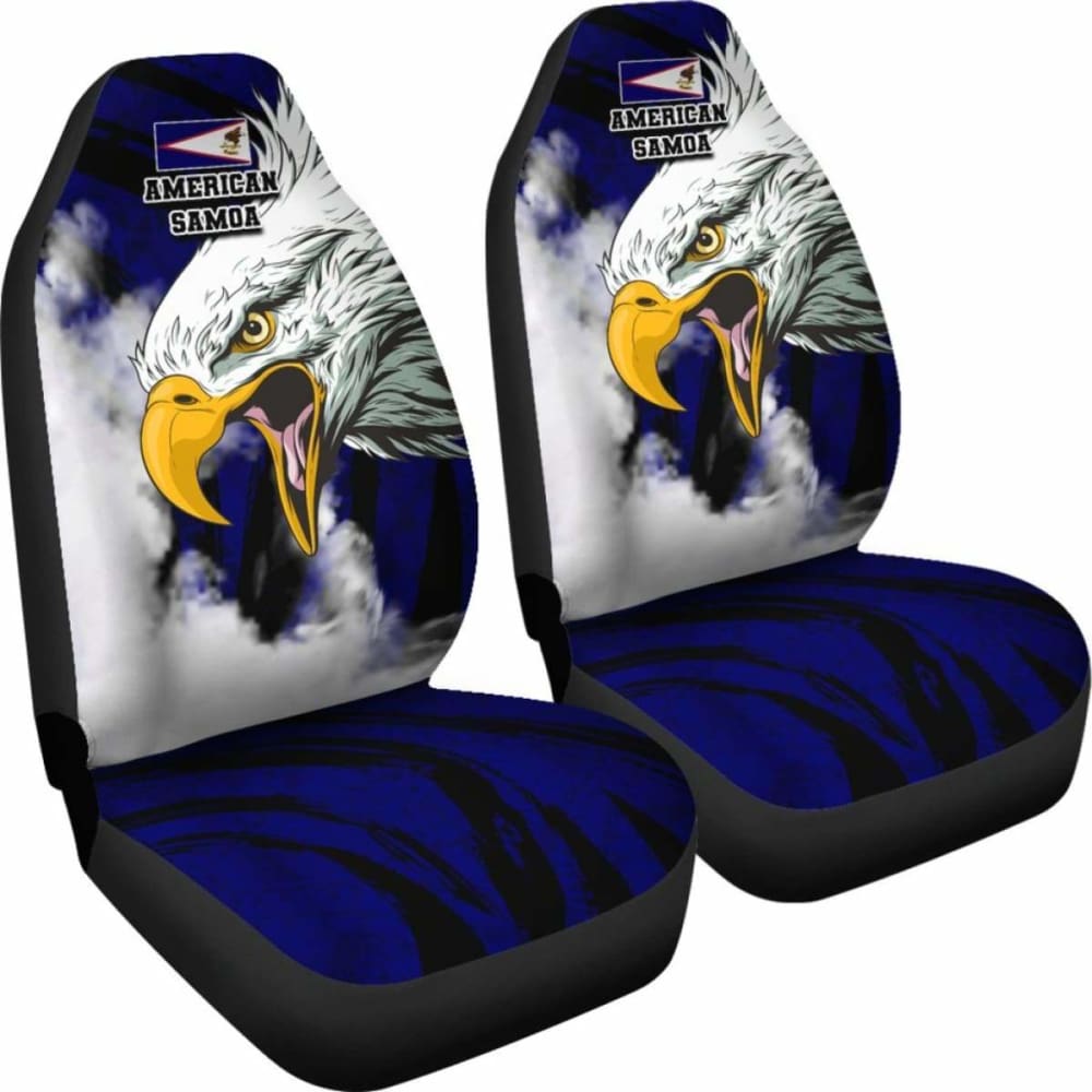 American Samoa Car Seat Covers Bald Eagle Powerful