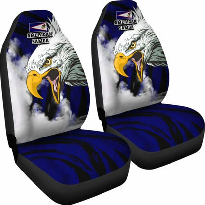 American Samoa Car Seat Covers Bald Eagle Powerful