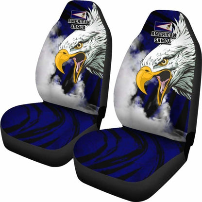 American Samoa Car Seat Covers Bald Eagle Powerful