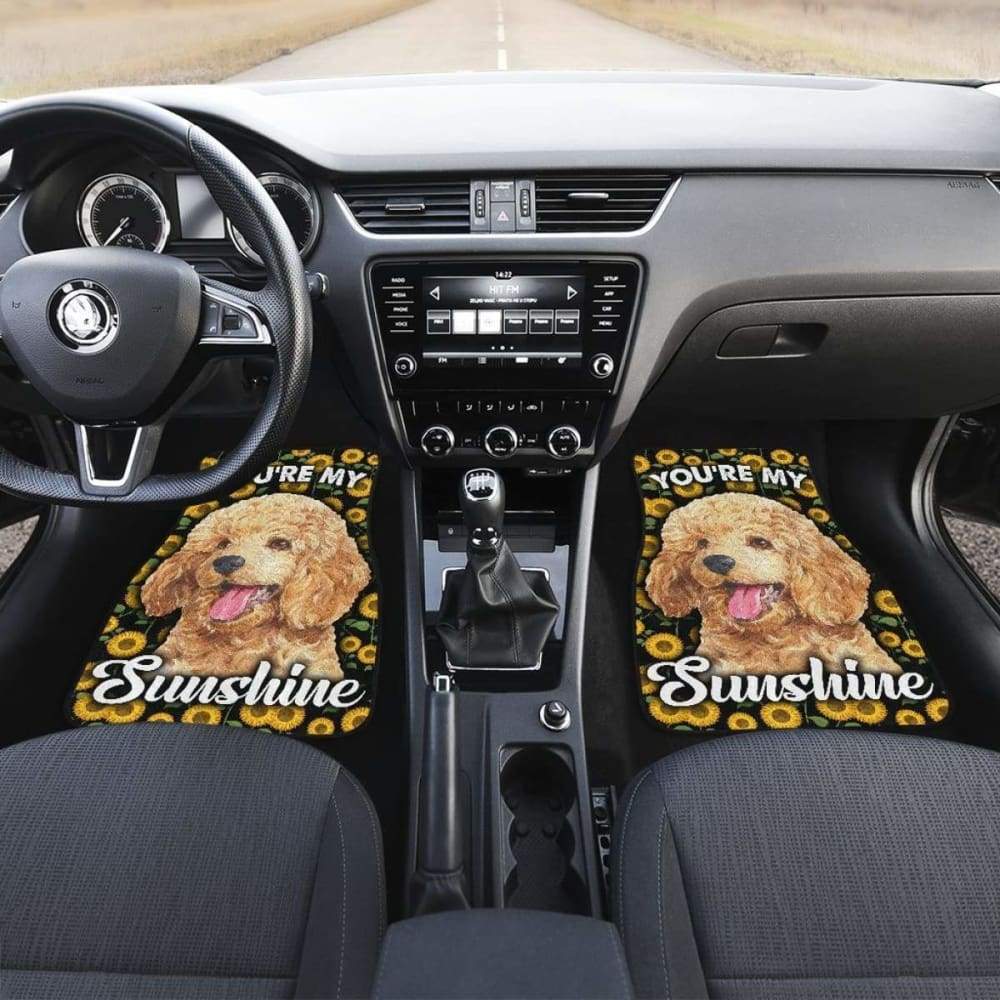 Poodles Dog You're My Sunshine Sunflower Car Floor Mats