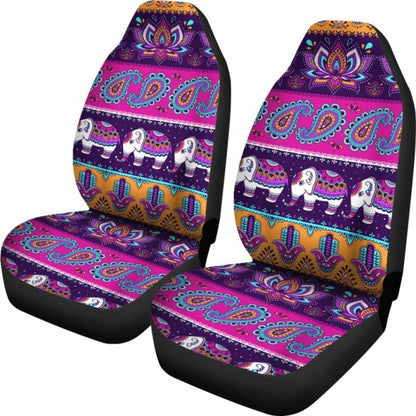 Elephant Mandala Pattern Car Seat Covers