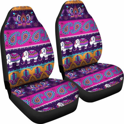 Elephant Mandala Pattern Car Seat Covers