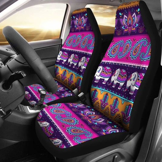 Elephant Mandala Pattern Car Seat Covers
