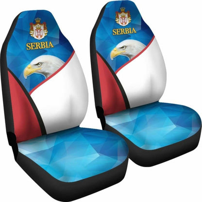 Serbia Car Seat Covers White Eagle Version