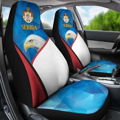 Serbia Car Seat Covers White Eagle Version
