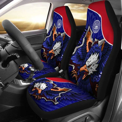 American Samoa Car Seat Covers - Eagle Style Polynesian Patterns -