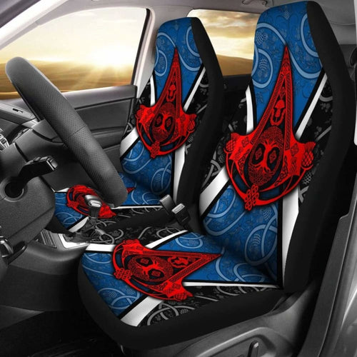 Celtic Car Seat Covers - Celtic Scotland Thistle With Tree Of Life And Knot Ornaments