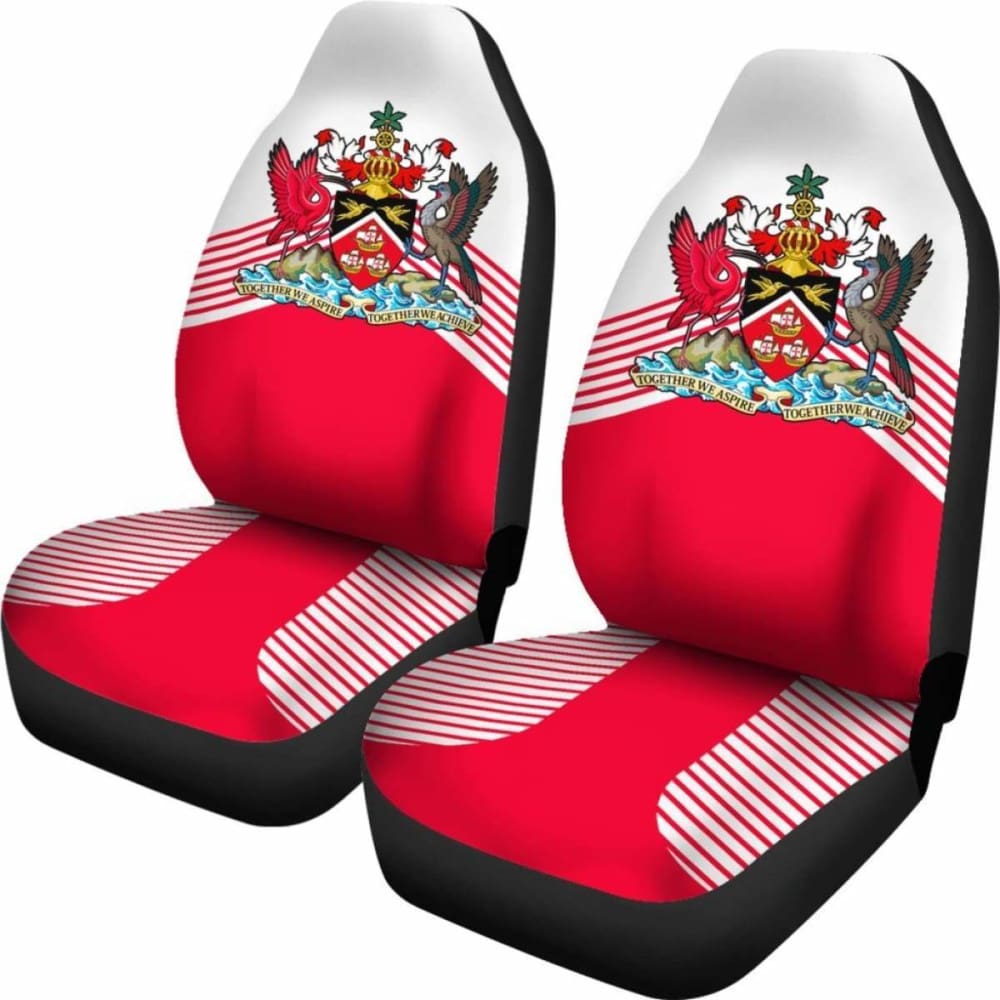 Trinidad And Tobago White Coat Of Arms Car Seat Covers