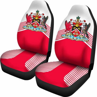 Trinidad And Tobago White Coat Of Arms Car Seat Covers
