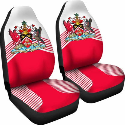 Trinidad And Tobago White Coat Of Arms Car Seat Covers