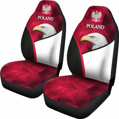 Poland Car Seat Covers White Eagle Version