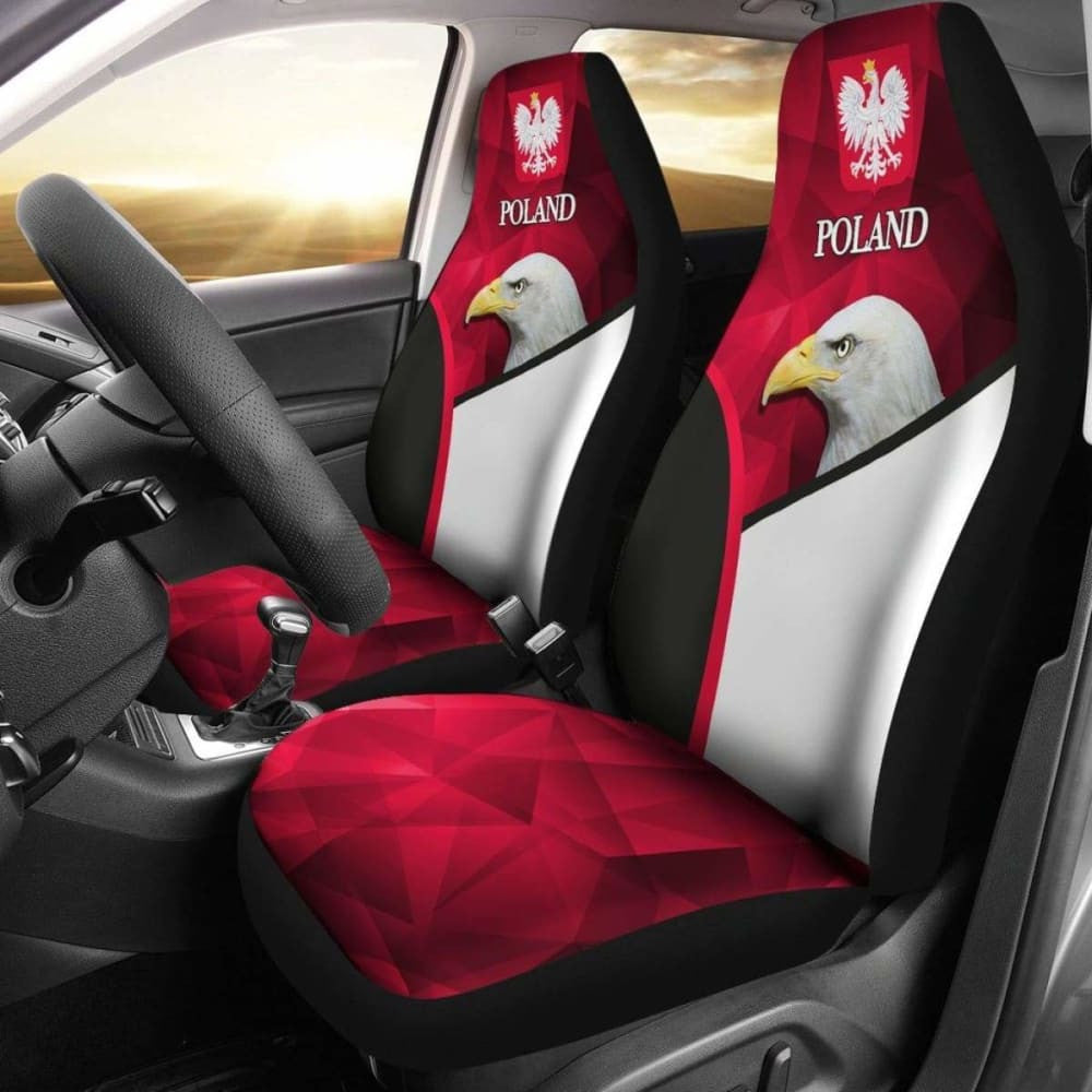 Poland Car Seat Covers White Eagle Version