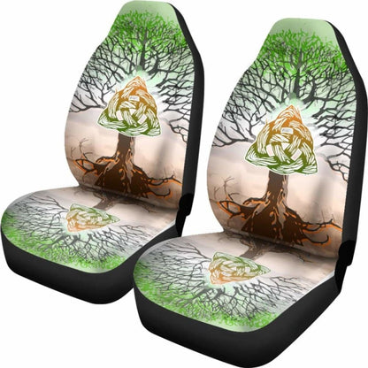 Celtic Car Seat Covers - Celtic Ireland Trinity Knot With Tree Of Life