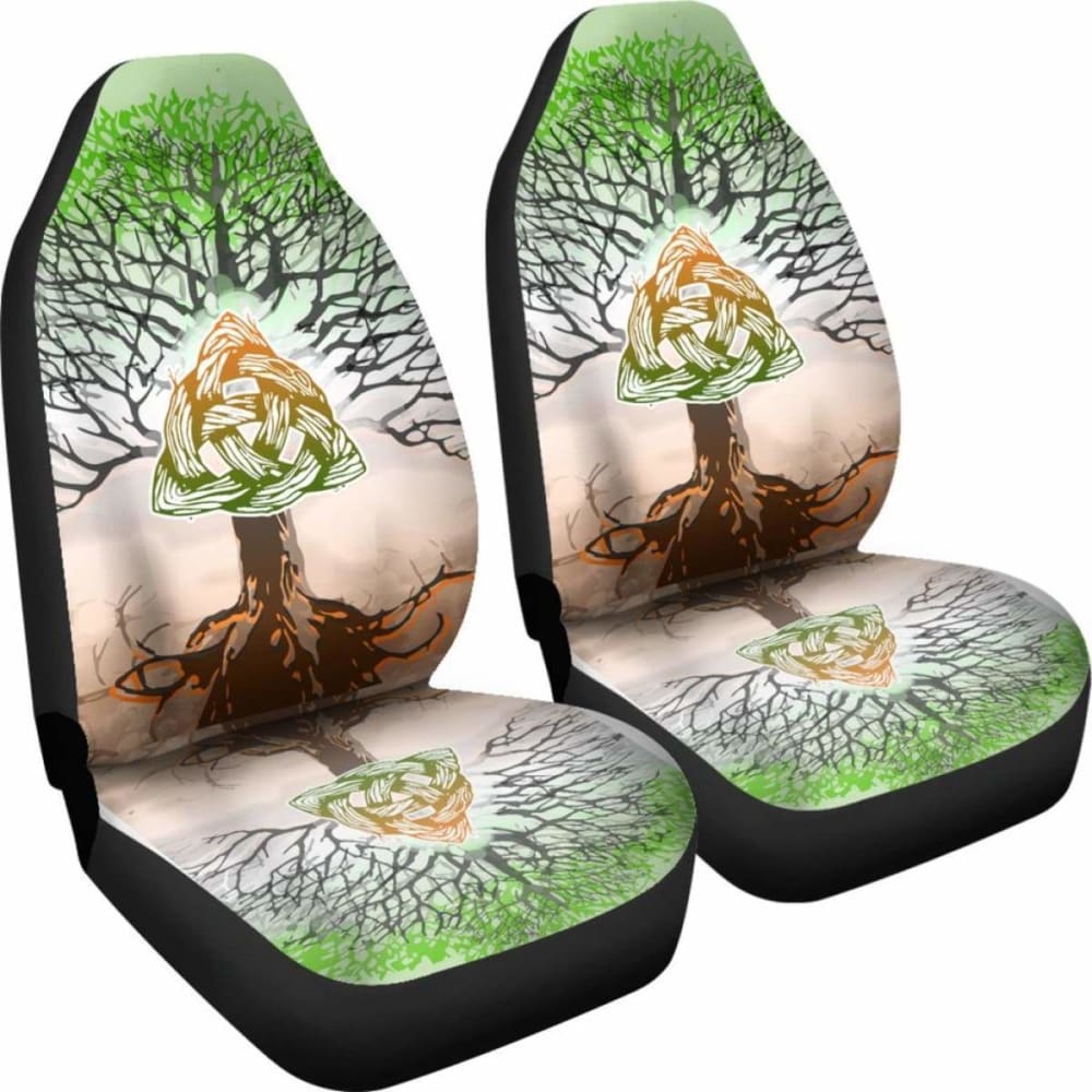 Celtic Car Seat Covers - Celtic Ireland Trinity Knot With Tree Of Life
