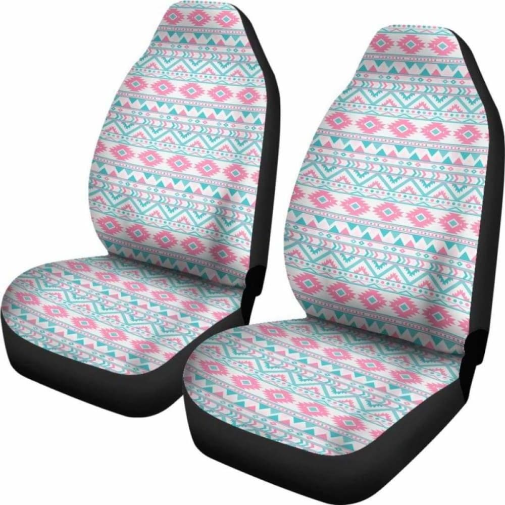 Pink And Turquoise Aztec Pattern Car Seat Covers