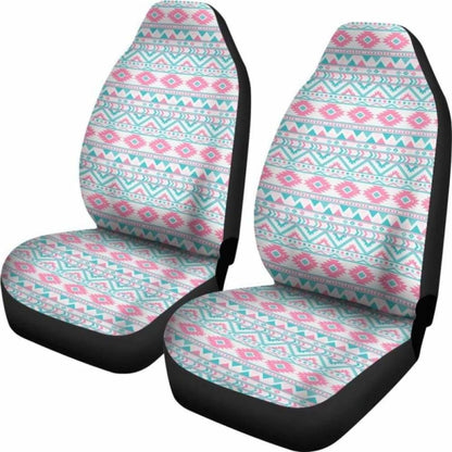 Pink And Turquoise Aztec Pattern Car Seat Covers