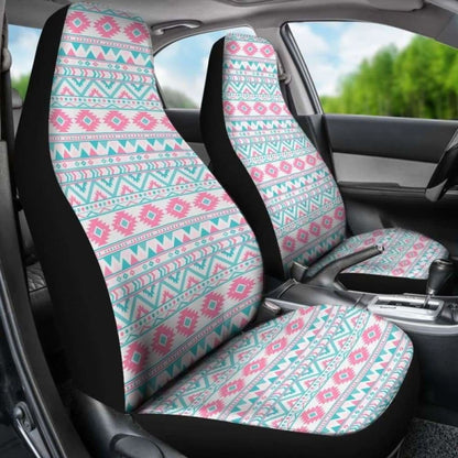 Pink And Turquoise Aztec Pattern Car Seat Covers