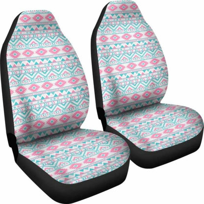 Pink And Turquoise Aztec Pattern Car Seat Covers