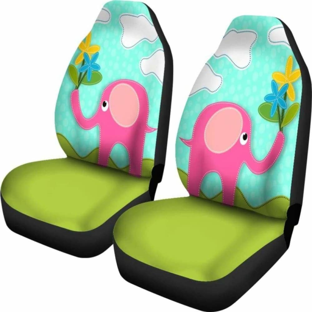Pink Elephant Car Seat Covers