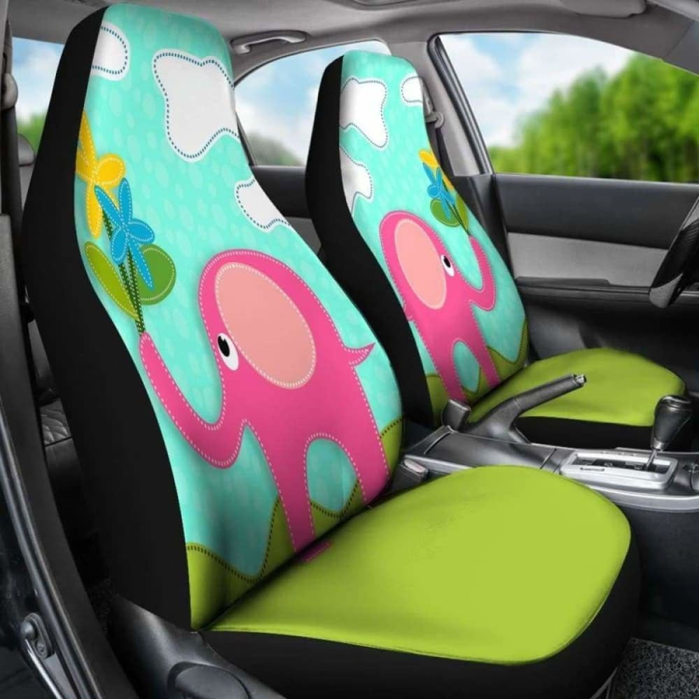 Pink Elephant Car Seat Covers