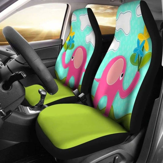 Pink Elephant Car Seat Covers