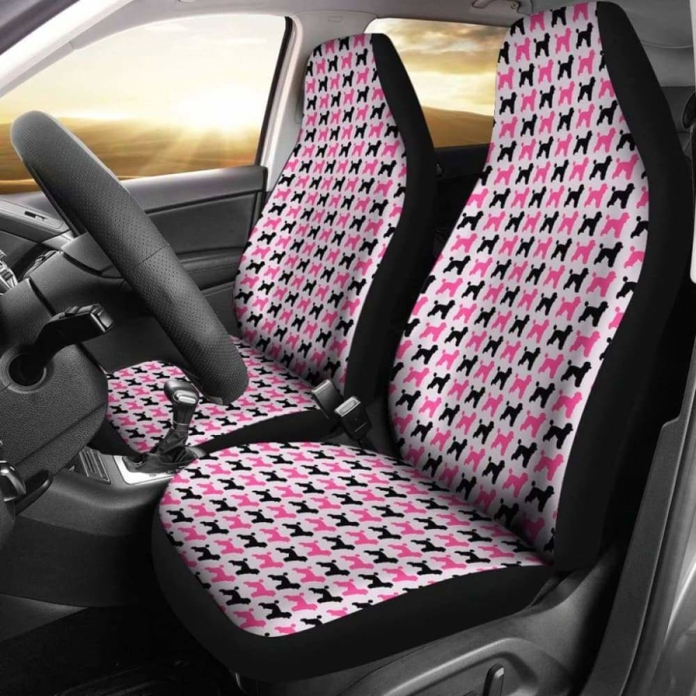 Poodle Car Seat Covers Pink