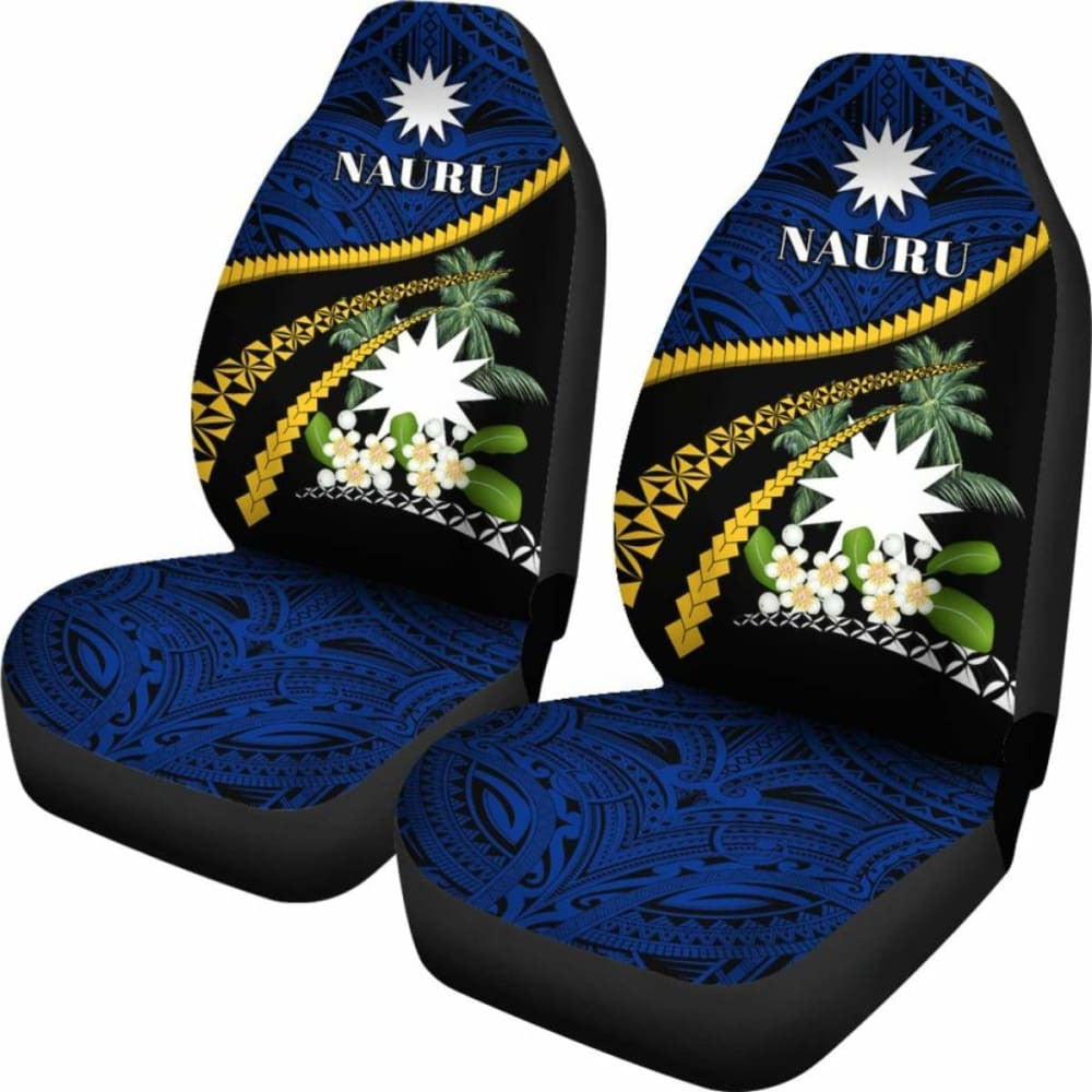 Nauru Calophyllum Inophyllum Blossom Car Seat Covers - Road To Hometown