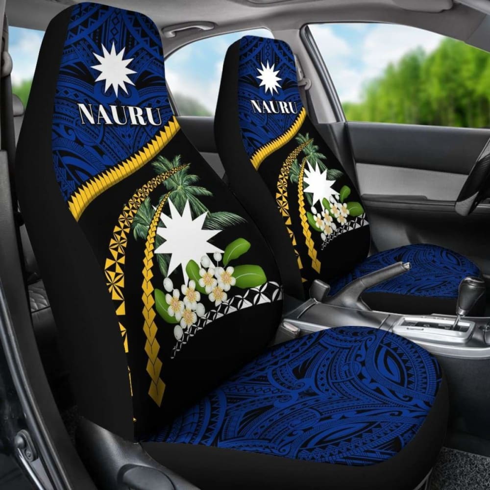 Nauru Calophyllum Inophyllum Blossom Car Seat Covers - Road To Hometown