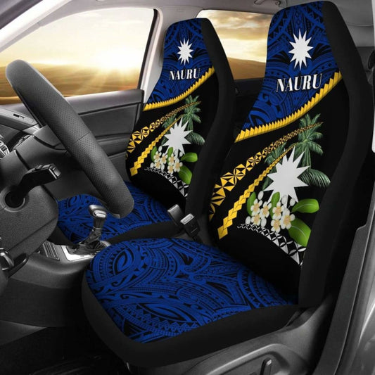 Nauru Calophyllum Inophyllum Blossom Car Seat Covers - Road To Hometown