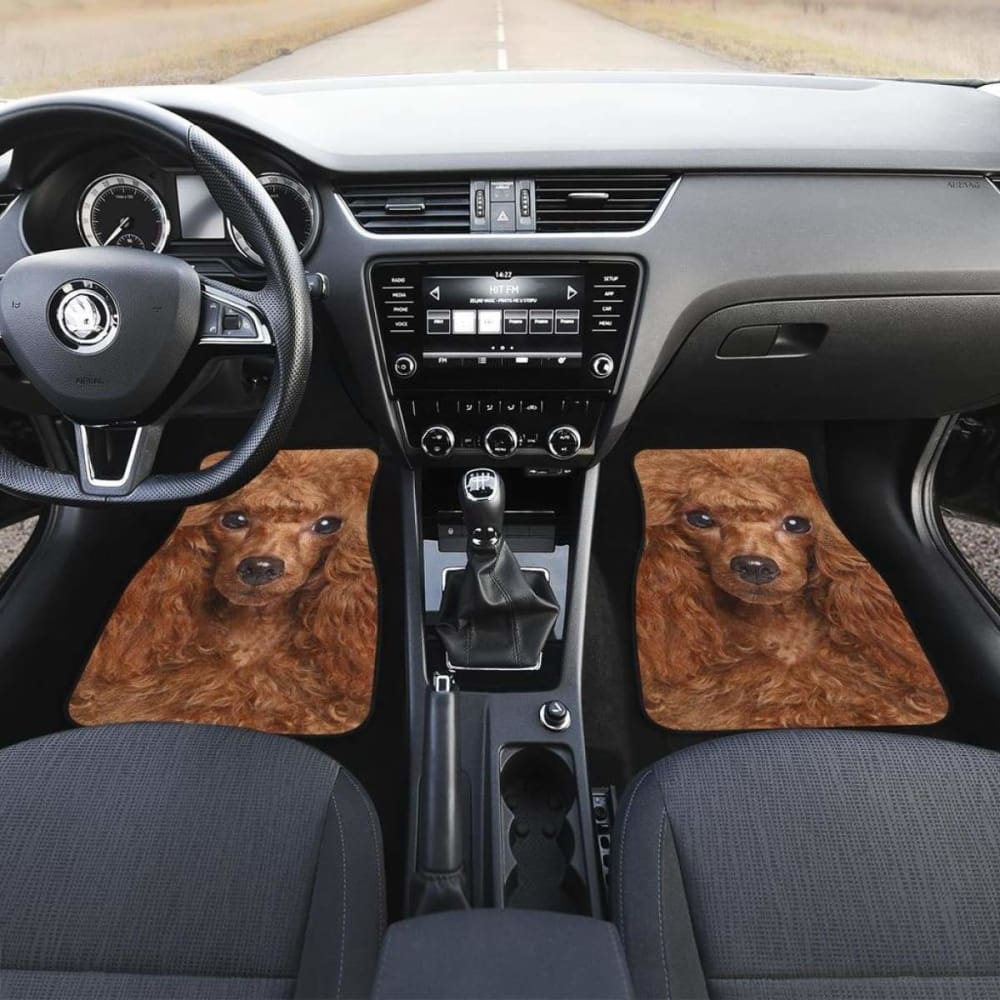 Poodle Dog Car Floor Mats Funny Dog Face