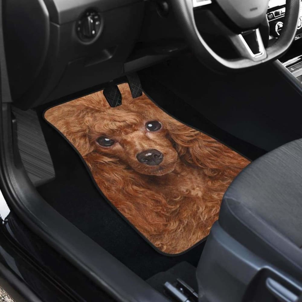 Poodle Dog Car Floor Mats Funny Dog Face