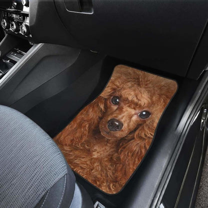 Poodle Dog Car Floor Mats Funny Dog Face