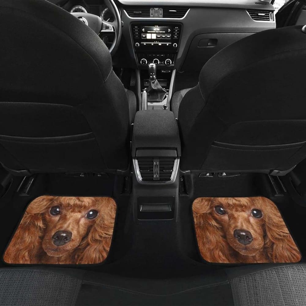 Poodle Dog Car Floor Mats Funny Dog Face