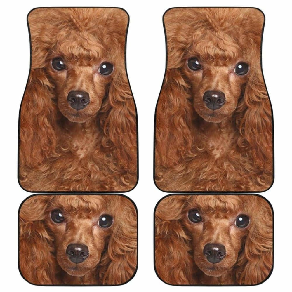 Poodle Dog Car Floor Mats Funny Dog Face