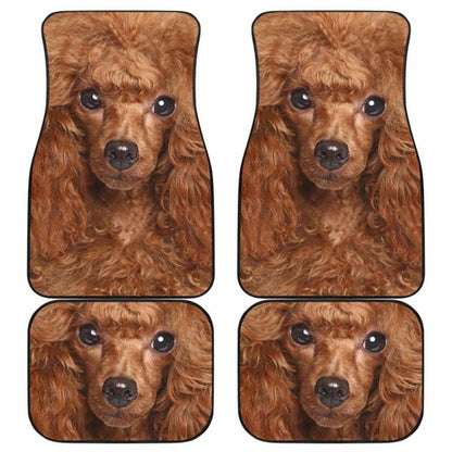 Poodle Dog Car Floor Mats Funny Dog Face