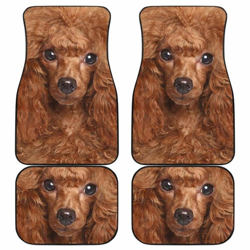 Poodle Dog Car Floor Mats Funny Dog Face