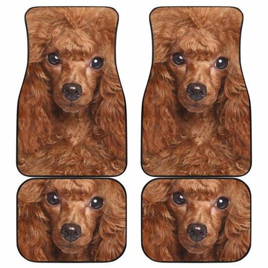 Poodle Dog Car Floor Mats Funny Dog Face