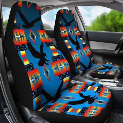 Seven Tribes Eagle Turquoise Fade Car Seat Covers