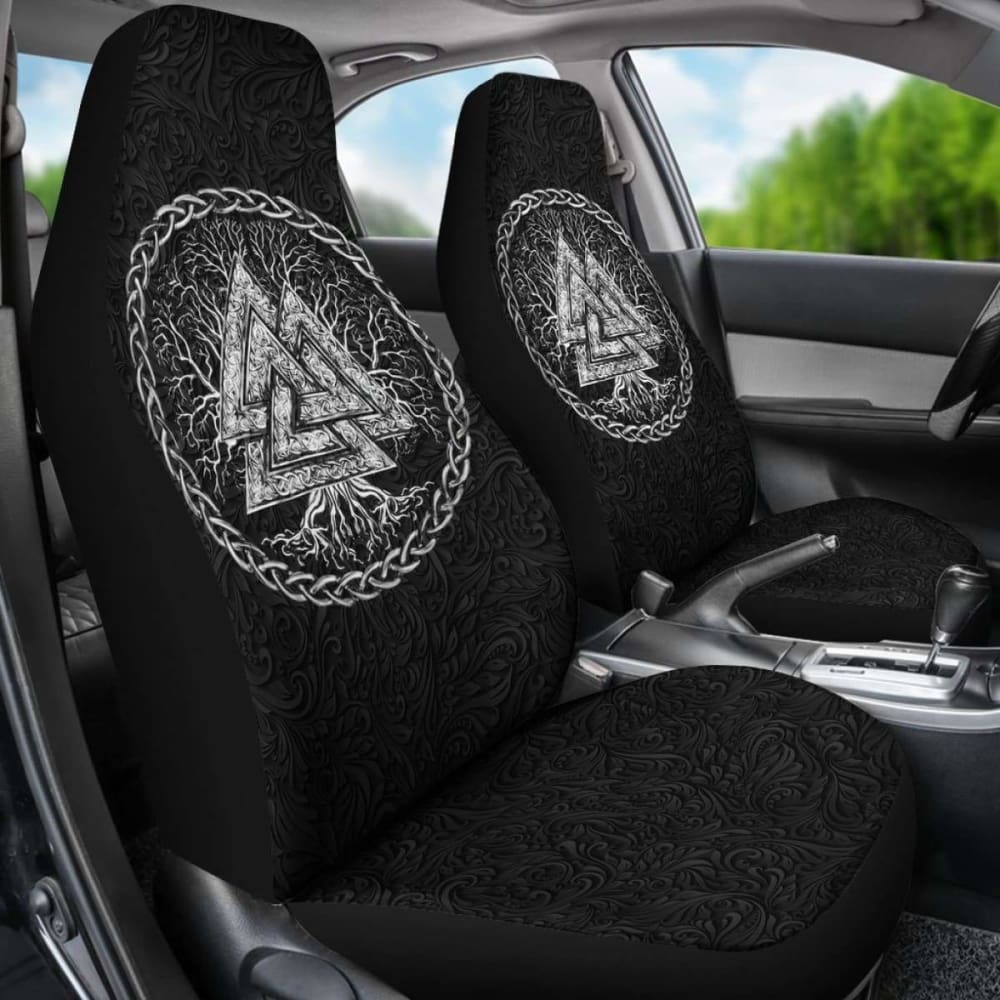 Viking Car Seat Covers, Yggdrasil Valknut