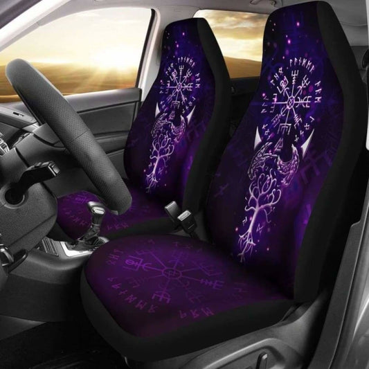 Viking Vegvisir Tree Of Life Car Seat Covers