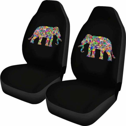 Psychedelic Elephant Car Seat Covers