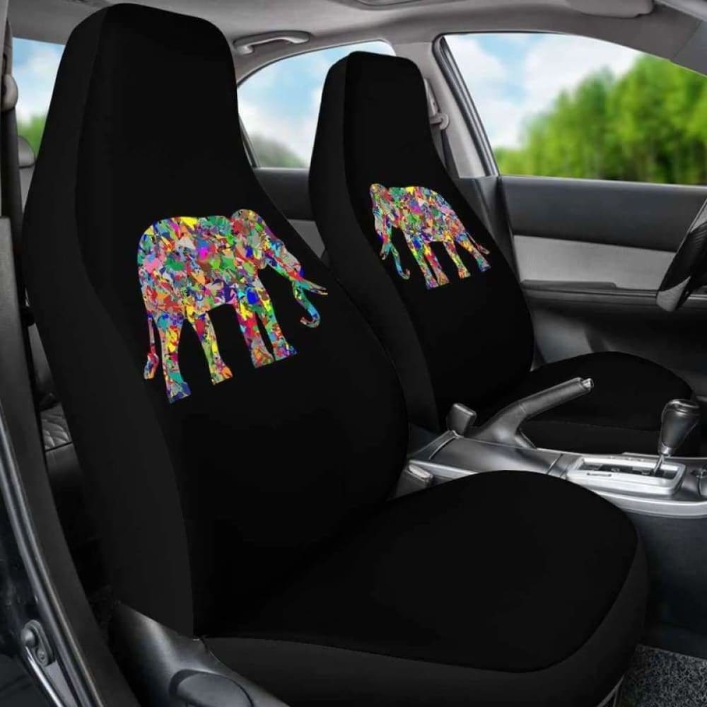 Psychedelic Elephant Car Seat Covers