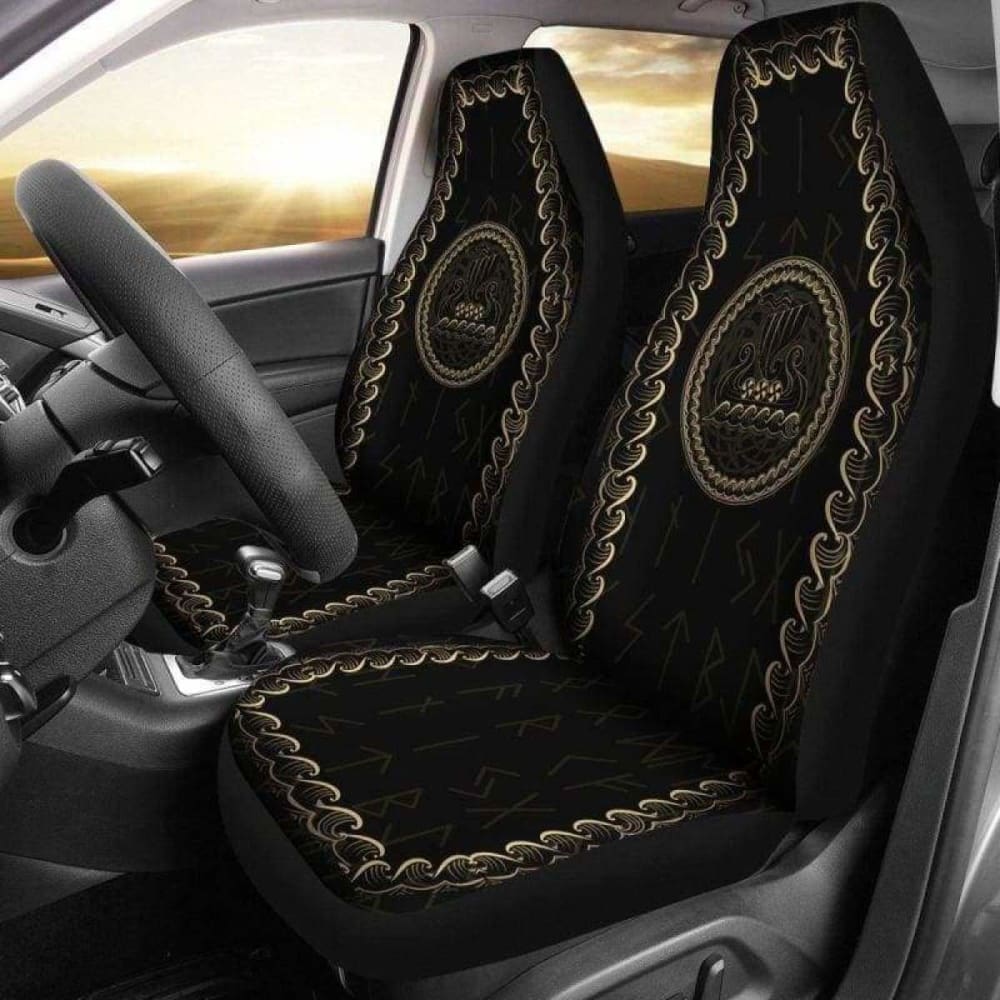 Viking Drakkar Longship Tree Of Life Car Seat Covers