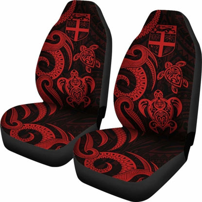 Fiji Polynesian Car Seat Covers - Red Tentacle Turtle -