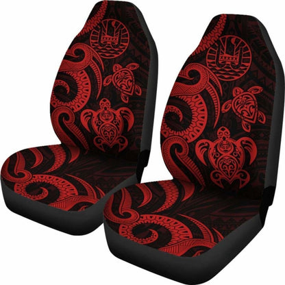 Tahiti Polynesian Car Seat Covers - Red Tentacle Turtle -
