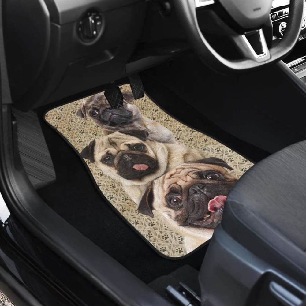 Pug Dog Car Floor Mats Funny For Pug Dog Lover